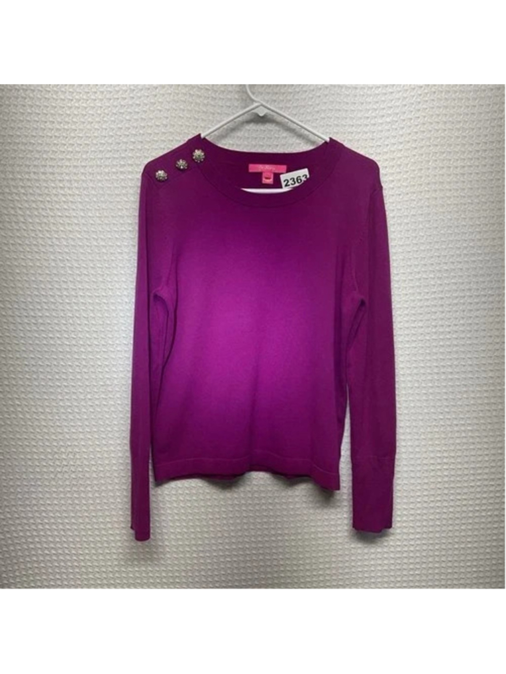 Lilly Pulitzer Morgen Button/Rhinestones CrewNeck Sweater Women‎ Medium China